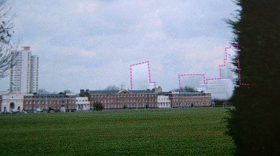 View across the parade ground